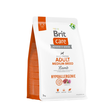 Brit Care Hypoallergenic Adult Medium Breed Lamb 3 кг
